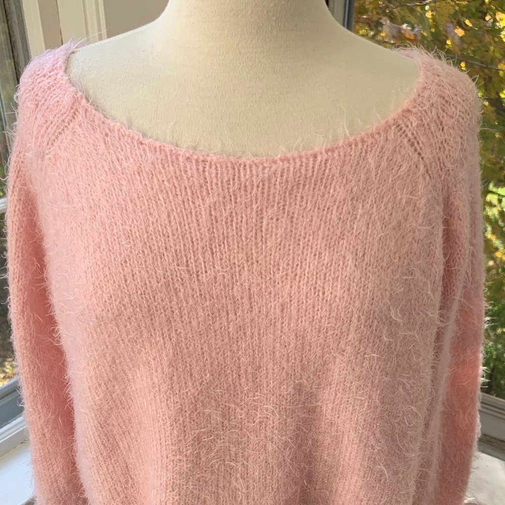 DECREE gorgeous sexy fuzzy shimmery scoop neck - Picture 2 of 7
